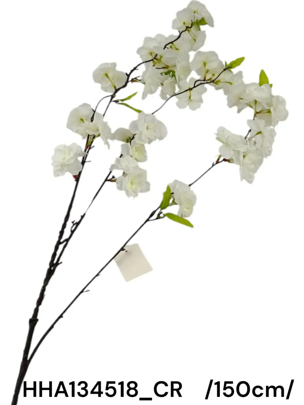 Ramură decorativă cu fructe crem, 150 cm