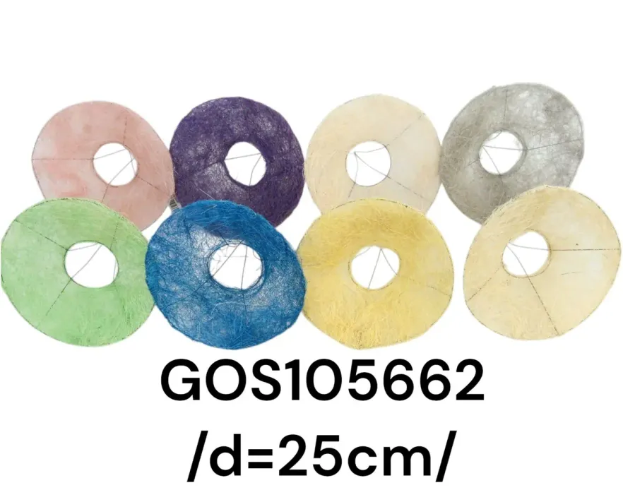 Bază rotundă din sisal colorat, 25 cm