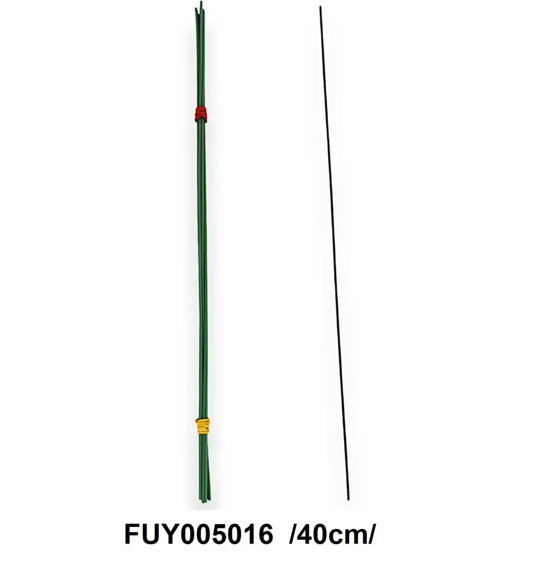 Sârmă verde pentru tulpini, plastic, 40 cm