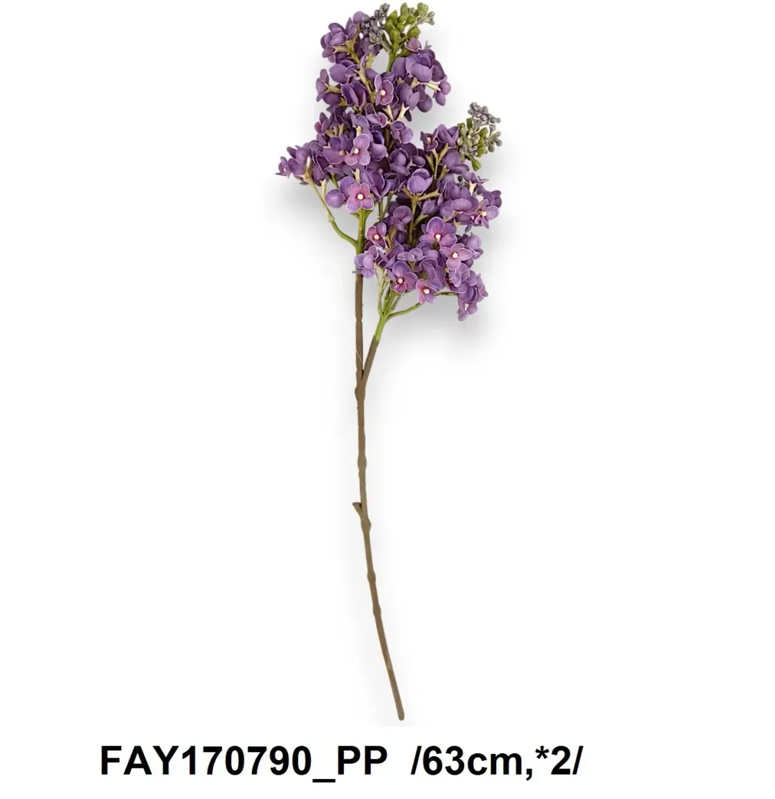 Liliac artificial mov Real Touch 63 cm