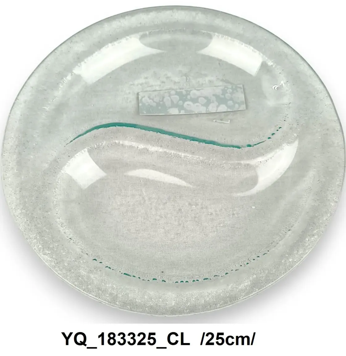Farfurie decorativă transparentă Feng Shui Crăciun 25 cm