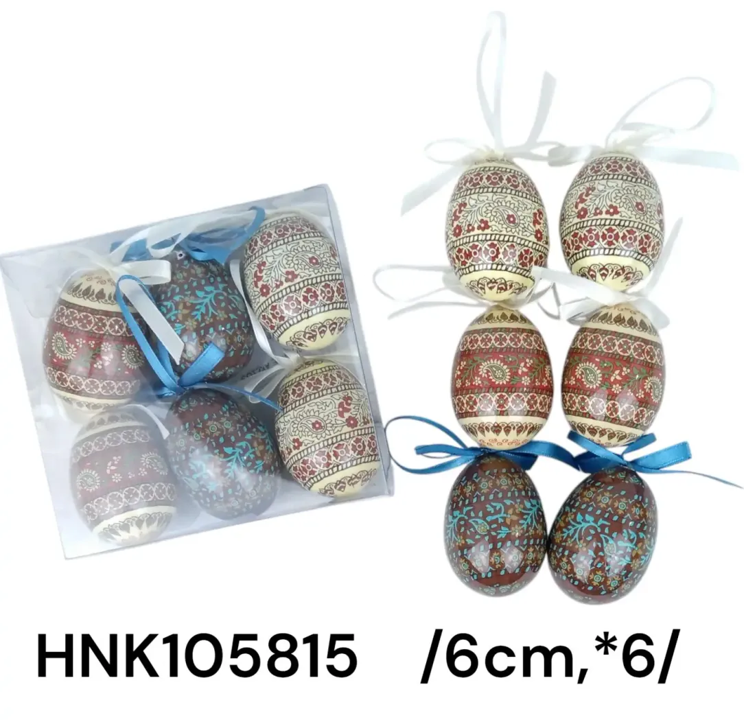 Ou decorativ presat în cutie cadou, 6 cm